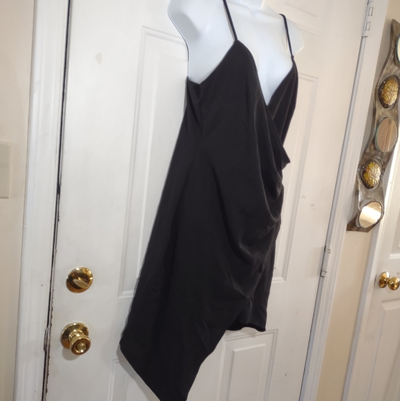 Pink Lily Black Sleeveless Asimetrical Mini Dress. Size XXL. NWOT - Picture 6 of 11